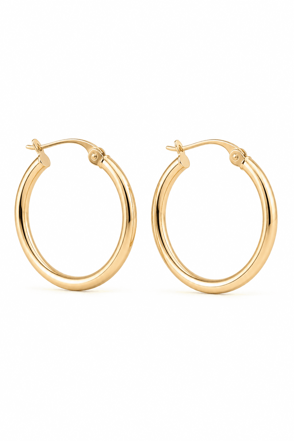 Trade Street Gold Hoop Earrings studio product photo