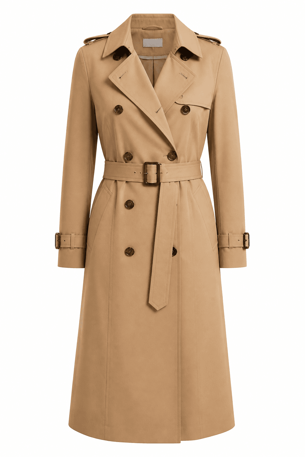 Camel trench coat